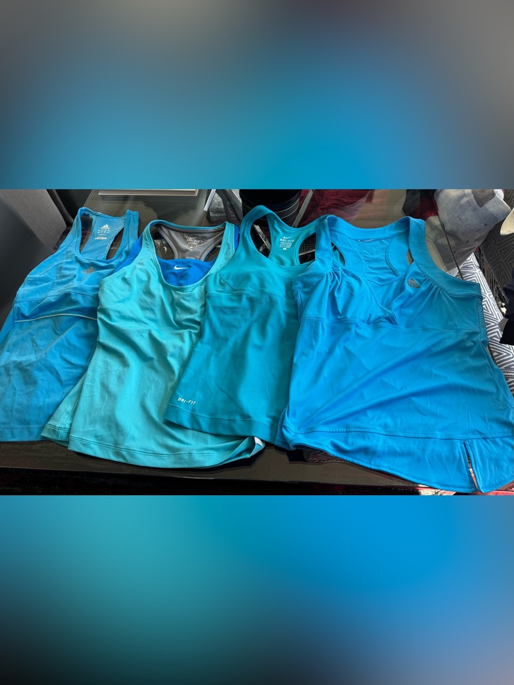 Nike and Adidas Tennis Tops. All in Medium. $20 per top.